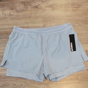 Mono B Sky Blue Athletic Shorts
